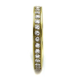 TK2343G - IP Gold(Ion Plating) Stainless Steel Ring with AAA Grade CZ in Clear - Alamode - Flyclothing LLC