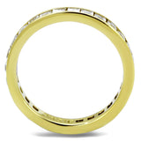 TK2344G - IP Gold(Ion Plating) Stainless Steel Ring with AAA Grade CZ  in Clear - Alamode