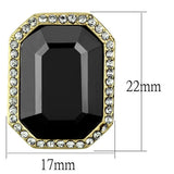 TK2378 - IP Gold(Ion Plating) Stainless Steel Earrings with Top Grade Crystal in Hematite - Alamode - Flyclothing LLC