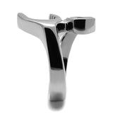 TK2396 - High polished (no plating) Stainless Steel Ring with No Stone - Alamode