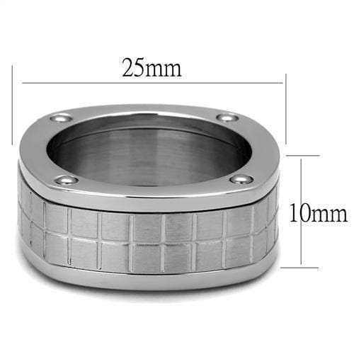 TK2405 - High polished (no plating) Stainless Steel Ring with No Stone - Alamode - Flyclothing LLC
