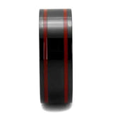 TK2407 - IP Black(Ion Plating) Stainless Steel Ring with Epoxy in Siam - Alamode - Flyclothing LLC