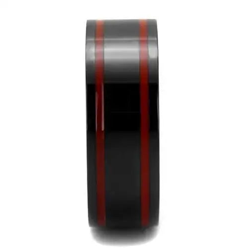 TK2407 - IP Black(Ion Plating) Stainless Steel Ring with Epoxy in Siam - Alamode - Flyclothing LLC