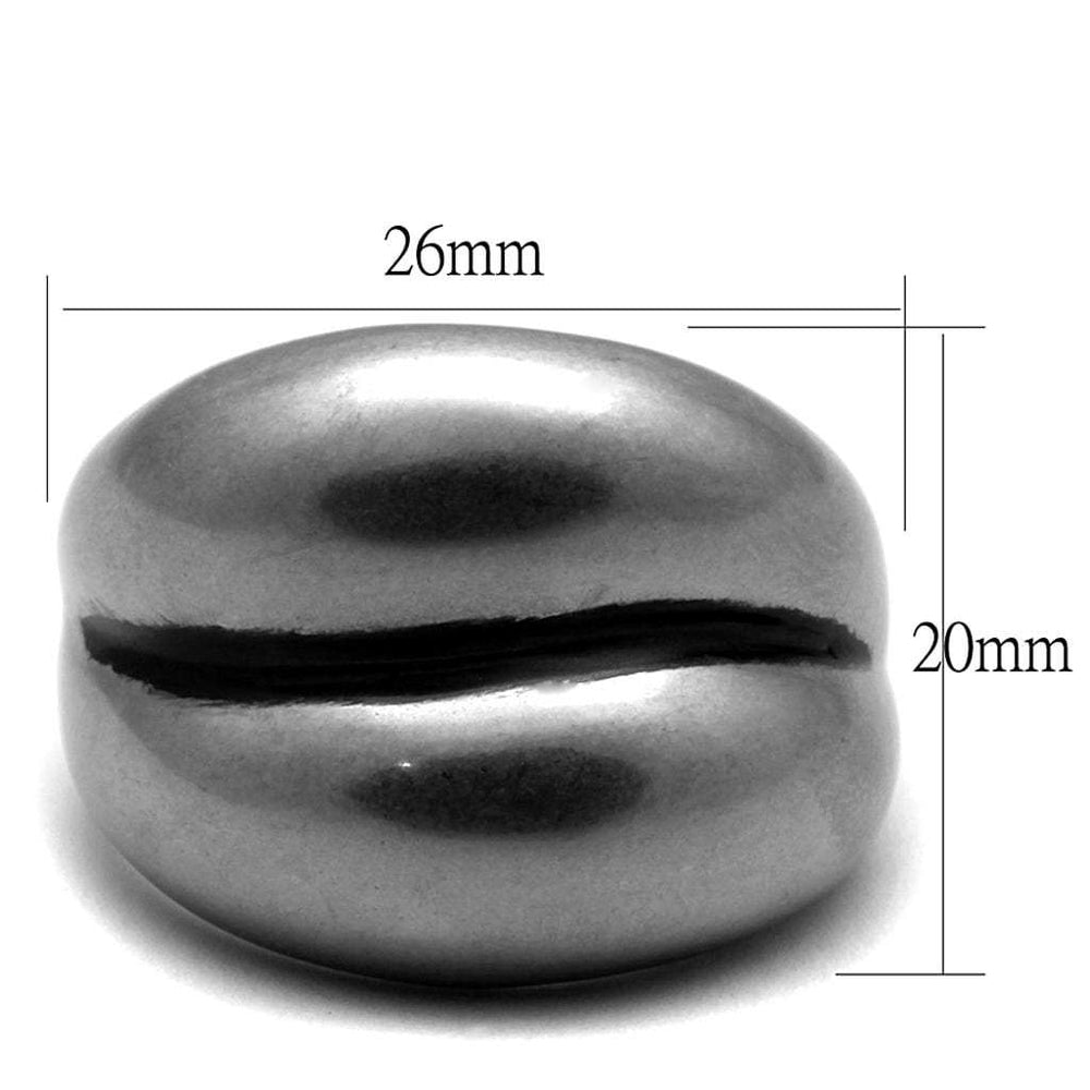 TK2415 - Antique Silver Stainless Steel Ring with No Stone - Alamode - Flyclothing LLC