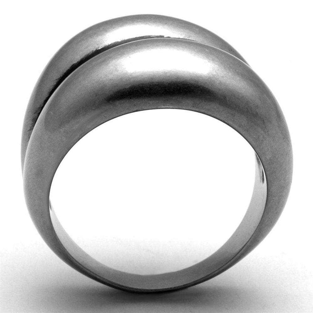TK2415 - Antique Silver Stainless Steel Ring with No Stone - Alamode - Flyclothing LLC