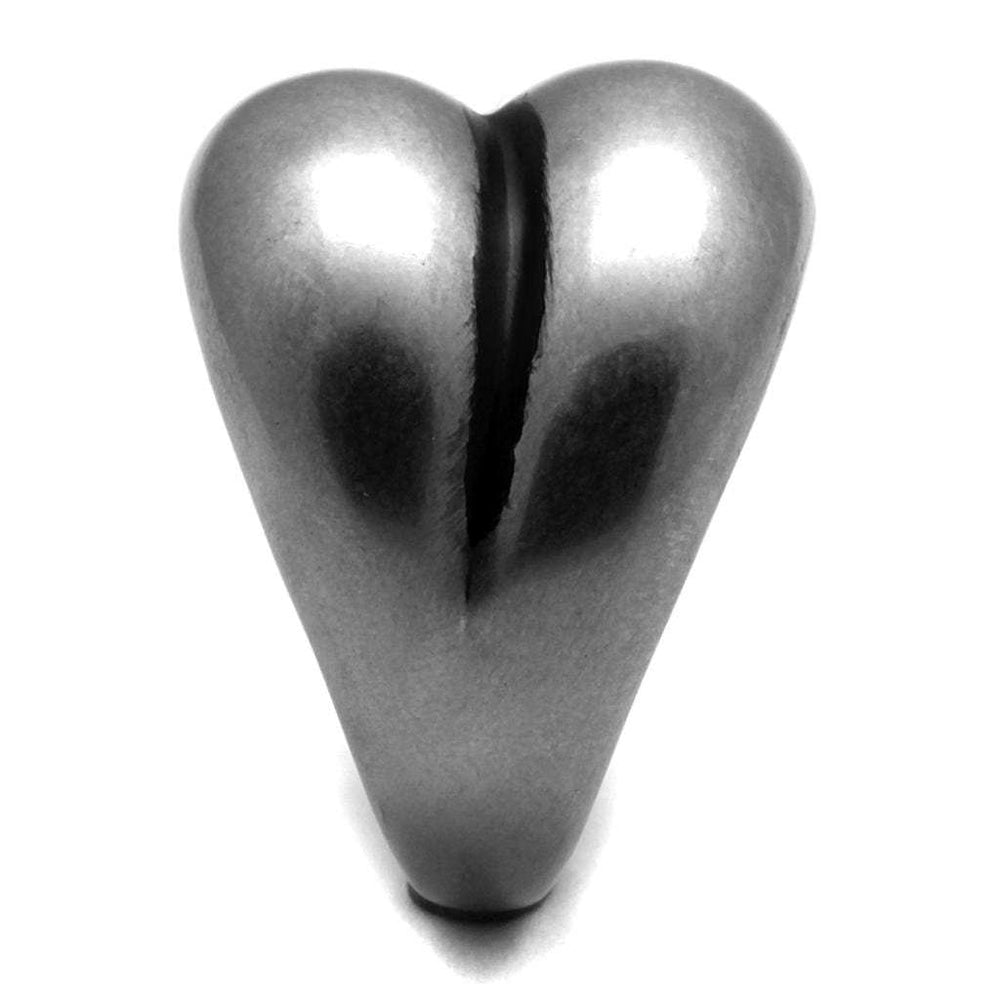 TK2415 - Antique Silver Stainless Steel Ring with No Stone - Alamode - Flyclothing LLC