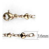 TK2427R - IP Rose Gold(Ion Plating) Stainless Steel Chain with No Stone - Alamode - Flyclothing LLC