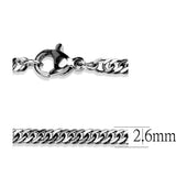 TK2429 - High polished (no plating) Stainless Steel Chain with No Stone - Alamode