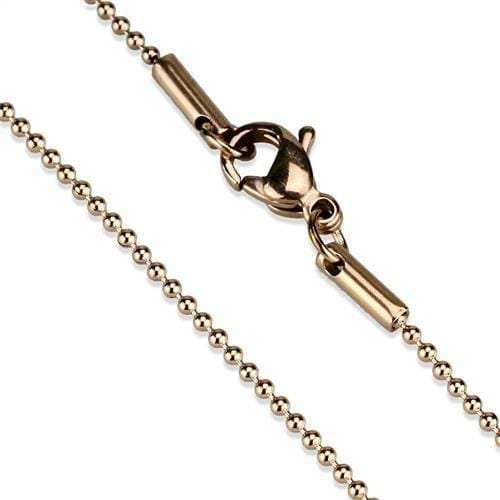 TK2431R - IP Rose Gold(Ion Plating) Stainless Steel Chain with No Stone - Alamode - Flyclothing LLC