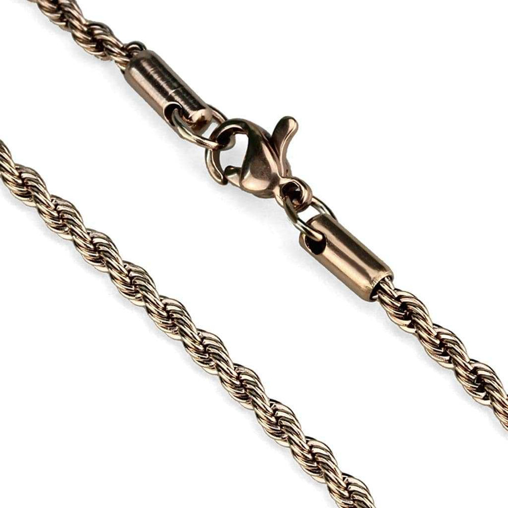 TK2433R - IP Rose Gold(Ion Plating) Stainless Steel Chain with No Stone - Alamode - Flyclothing LLC