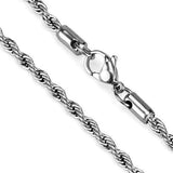 TK2434 - High polished (no plating) Stainless Steel Chain with No Stone - Alamode