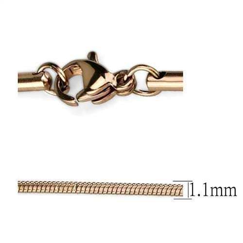 TK2435R - IP Rose Gold(Ion Plating) Stainless Steel Chain with No Stone - Alamode - Flyclothing LLC