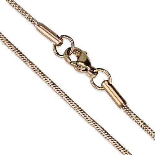 TK2436R - IP Rose Gold(Ion Plating) Stainless Steel Chain with No Stone - Alamode - Flyclothing LLC