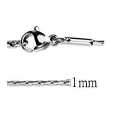 TK2437 - High polished (no plating) Stainless Steel Chain with No Stone