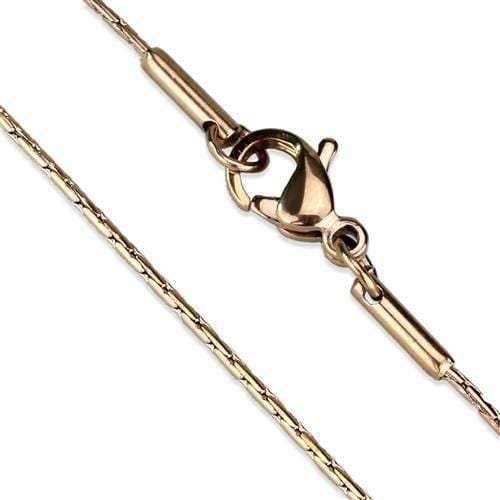 TK2439R - IP Rose Gold(Ion Plating) Stainless Steel Chain with No Stone - Alamode - Flyclothing LLC
