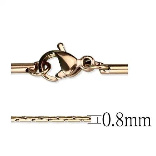TK2439R - IP Rose Gold(Ion Plating) Stainless Steel Chain with No Stone - Alamode - Flyclothing LLC