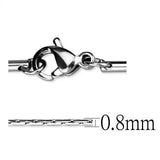TK2439 - High polished (no plating) Stainless Steel Chain with No Stone - Alamode - Flyclothing LLC