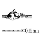 TK2439 - High polished (no plating) Stainless Steel Chain with No Stone - Alamode