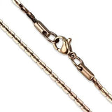 TK2440R - IP Rose Gold(Ion Plating) Stainless Steel Chain with No Stone - Alamode - Flyclothing LLC