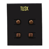 TK2443 - Two Tone IP Light Brown (IP Light coffee) Stainless Steel Earrings with AAA Grade CZ in Light Coffee - Alamode - Flyclothing LLC