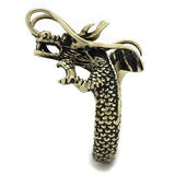 TK2444 - IP Antique Copper Stainless Steel Ring with Epoxy in Jet - Alamode - Flyclothing LLC