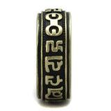 TK2471 - IP Antique Copper Stainless Steel Ring with Epoxy  in Jet - Alamode