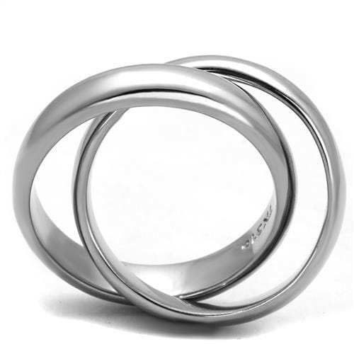 TK2498 - High polished (no plating) Stainless Steel Ring with No Stone - Alamode - Flyclothing LLC
