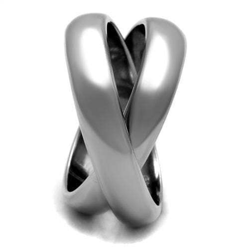 TK2498 - High polished (no plating) Stainless Steel Ring with No Stone - Alamode - Flyclothing LLC