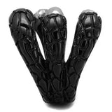 TK2510 - Two-Tone IP Black (Ion Plating) Stainless Steel Ring with No Stone - Alamode - Flyclothing LLC