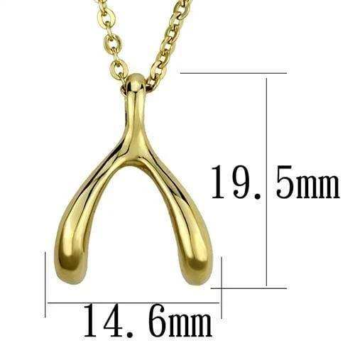 TK2528 - IP Gold(Ion Plating) Stainless Steel Chain Pendant with No Stone - Alamode - Flyclothing LLC