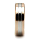 TK2569 - Two-Tone IP Rose Gold Stainless Steel Ring with No Stone - Alamode - Flyclothing LLC