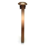 TK2592 - IP Coffee light Stainless Steel Ring with AAA Grade CZ in Light Coffee - Alamode - Flyclothing LLC