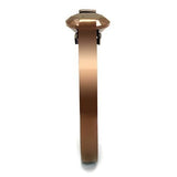 TK2594 - IP Coffee light Stainless Steel Ring with AAA Grade CZ  in Light Coffee - Alamode