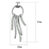 TK2633 - High polished (no plating) Stainless Steel Earrings with Top Grade Crystal in Peridot - Alamode - Flyclothing LLC