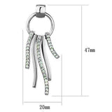 TK2633 - High polished (no plating) Stainless Steel Earrings with Top Grade Crystal in Peridot - Alamode - Flyclothing LLC