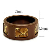 TK2702 - IP Coffee light Stainless Steel Ring with No Stone - Alamode - Flyclothing LLC