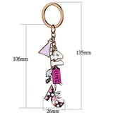 TK2717 - IP Coffee light Stainless Steel Key Ring with Epoxy  in Multi Color