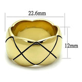 TK2803 - IP Gold(Ion Plating) Stainless Steel Ring with No Stone - Alamode