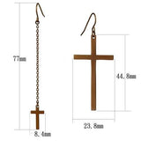 TK2815 - IP Coffee light Stainless Steel Earrings with No Stone - Alamode