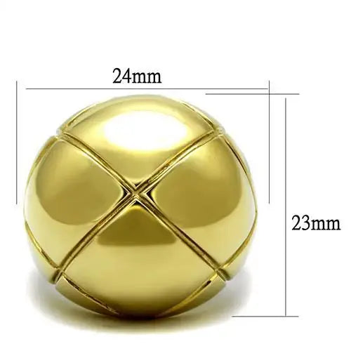TK2831 - IP Gold(Ion Plating) Stainless Steel Ring with No Stone - Alamode - Flyclothing LLC