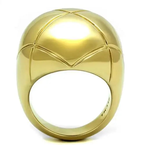 TK2831 - IP Gold(Ion Plating) Stainless Steel Ring with No Stone - Alamode - Flyclothing LLC