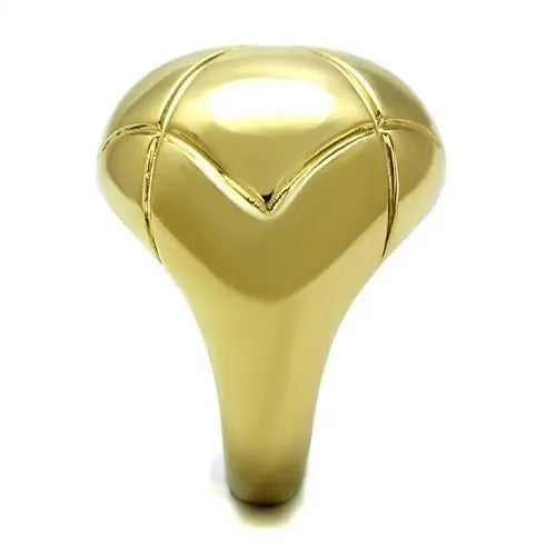 TK2831 - IP Gold(Ion Plating) Stainless Steel Ring with No Stone - Alamode - Flyclothing LLC