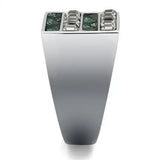 TK2861 - High polished (no plating) Stainless Steel Ring with Leather in Assorted - Alamode - Flyclothing LLC
