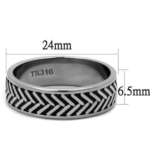 TK2899 - High polished (no plating) Stainless Steel Ring with No Stone - Alamode - Flyclothing LLC