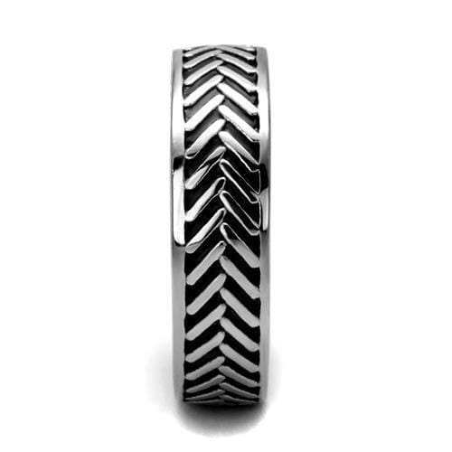 TK2899 - High polished (no plating) Stainless Steel Ring with No Stone - Alamode - Flyclothing LLC