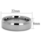 TK2916 - High polished (no plating) Stainless Steel Ring with No Stone - Alamode - Flyclothing LLC