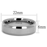 TK2916 - High polished (no plating) Stainless Steel Ring with No Stone - Alamode