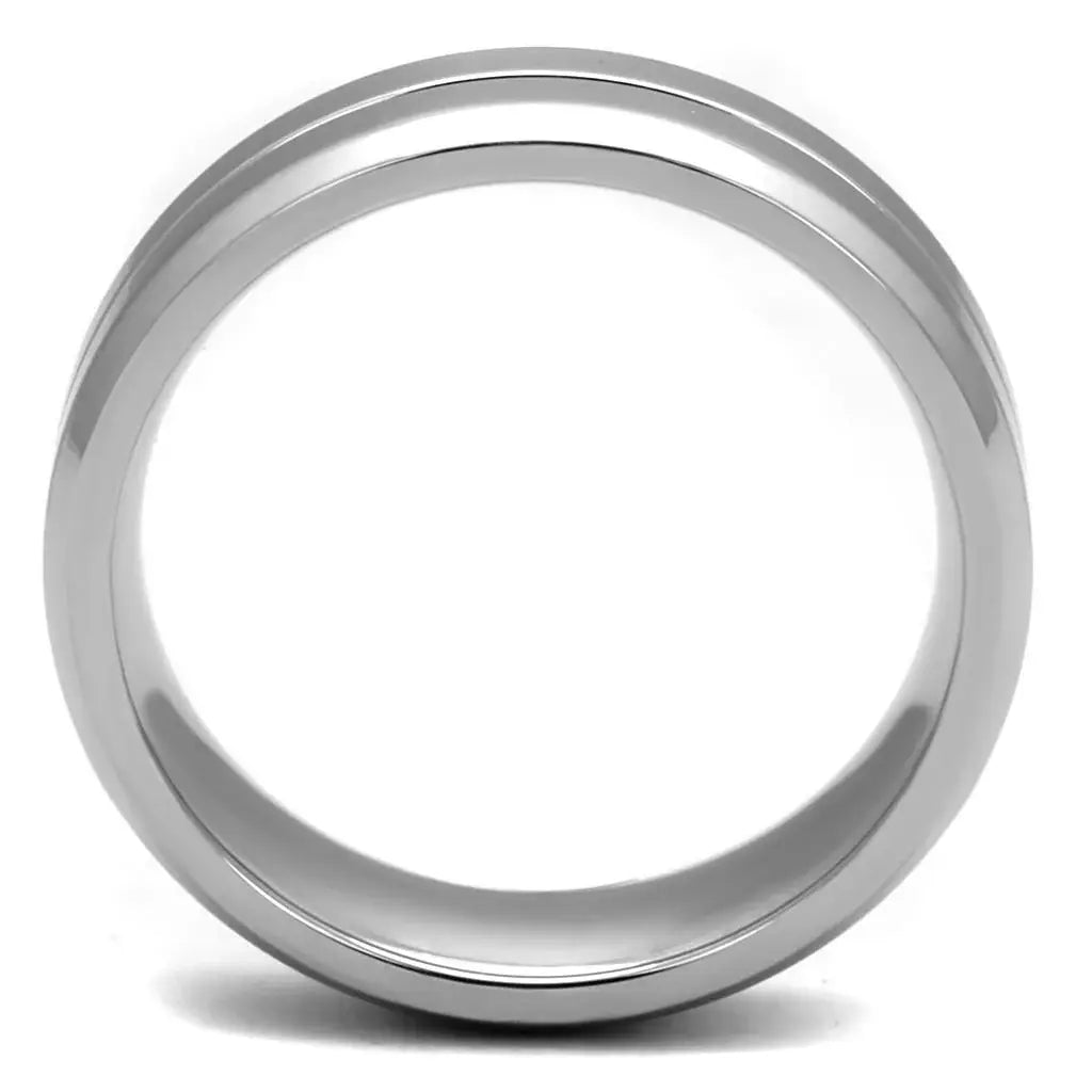 TK2917 - High polished (no plating) Stainless Steel Ring with No Stone - Alamode - Flyclothing LLC