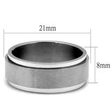 TK2919 - High polished (no plating) Stainless Steel Ring with No Stone - Alamode - Flyclothing LLC