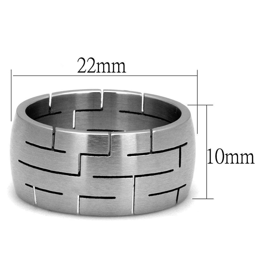 TK2920 - High polished (no plating) Stainless Steel Ring with No Stone - Alamode - Flyclothing LLC